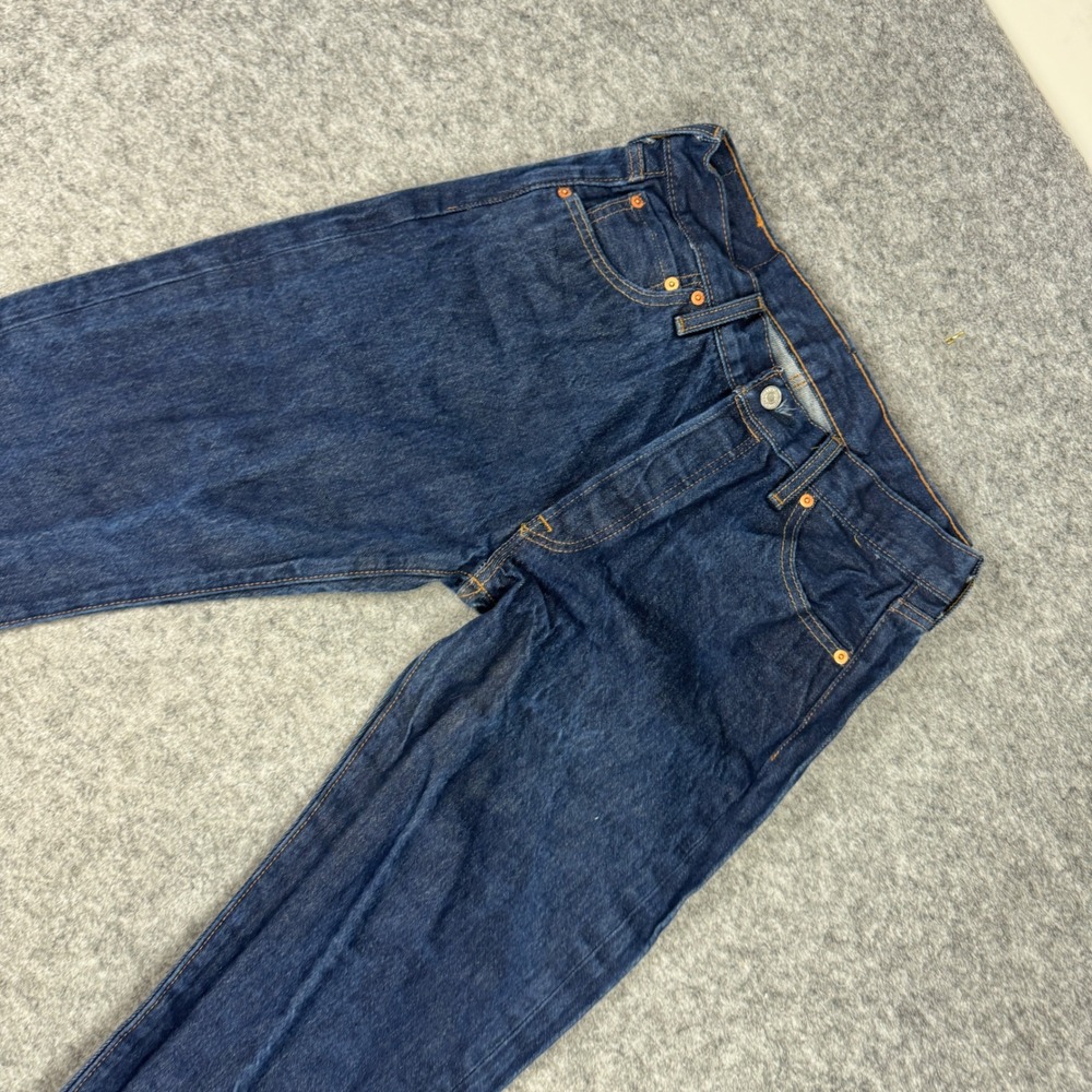 Levis 501 Original Fit Straight Leg Jeans Dark Wash Indigo Blue 31x34 00501-0000
